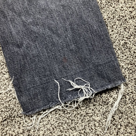 Mother Jeans Womens 26 The Scrapper Cuff Ankle Fray Distressed Black Fade USA - Picture 12 of 13